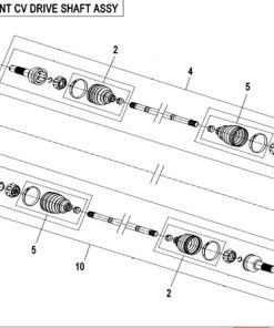 F27 CV Drivaksel, Front