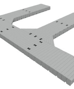 Marinabrygge Rotodock 9x1,5 meter m/2 vinger 6x1,5 meter, flytekapasitet 9.450kg
