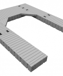 Marinabrygge Rotodock U-form 6x1 meter og 5x1,5 meter, flytekapasitet 4.950kg