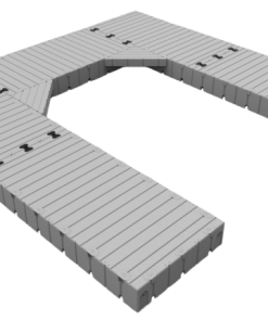 Marinabrygge Rotodock U-form 6x1,5 meter og 6x1,5 meter, flytekapasitet 6.750kg