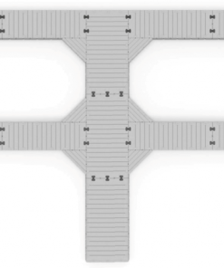 Marinabrygge Rotodock 9x1,5 meter m/4 vinger 6x1 meter, flytekapasitet 11.250kg
