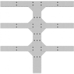 Marinabrygge Rotodock 13x1,5 meter m/6 vinger 6x1 meter, flytekapasitet 16.650 kg