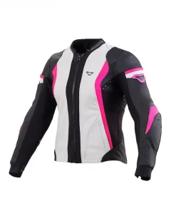 Macna Skinnjakke Cyenna Dame Hvit/Sort/Rosa