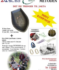 PCW3000-LS + HS-X Sled HD Sort KAMPANJE ! Fritt Levert